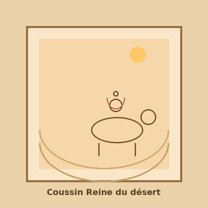 Coussin Reine du désert-Kerene